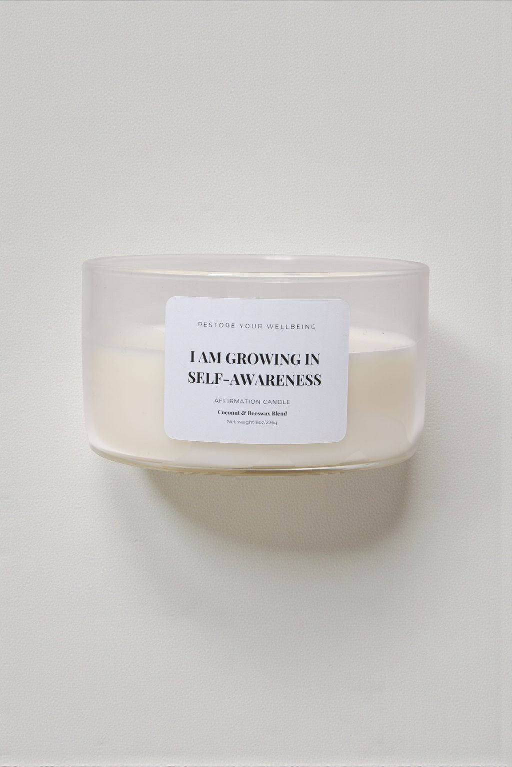I Am Growing in Self - Awareness – Affirmation Candle Affirmation Candle by Restore Your Wellbeing