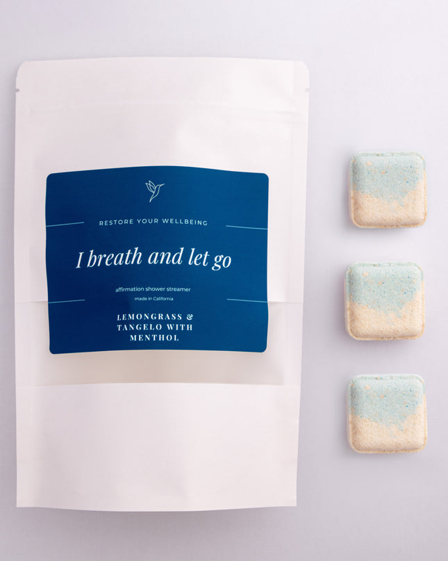 I Breathe and Let Go – Lemongrass & Tangelo with Menthol Shower Steamer