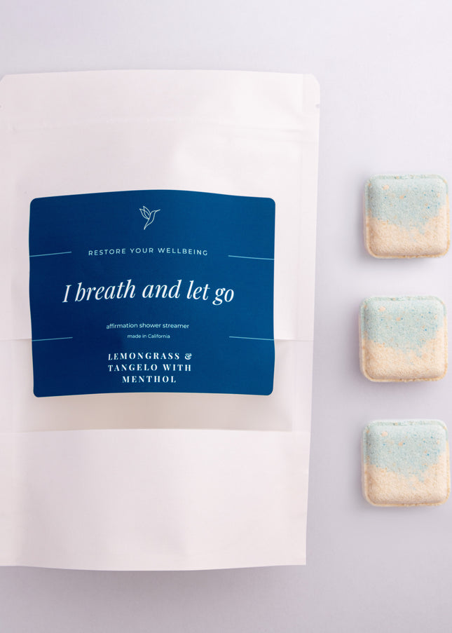 I Breathe and Let Go – Lemongrass & Tangelo with Menthol Shower Steamer