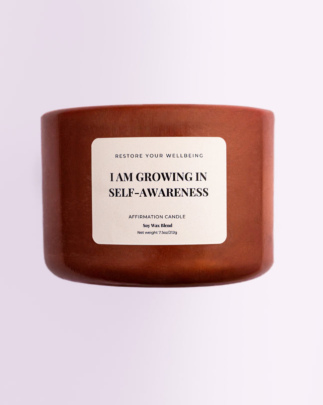 Red vessel Moonflower Nectar Scented Candle: Self-Discovery Affirmation Candle