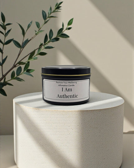 I am Authentic Affirmation Candle Affirmation Candle by Restore Your Wellbeing