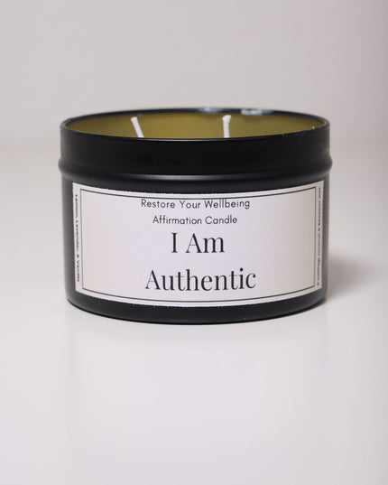I am Authentic Affirmation Candle Affirmation Candle by Restore Your Wellbeing
