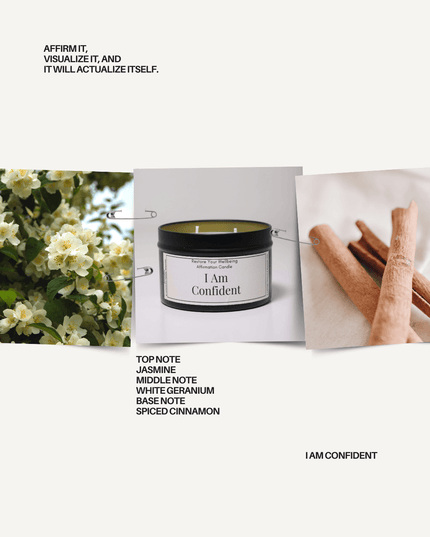 I Am Confident Affirmation Candle Affirmation Candle by Restore Your Wellbeing