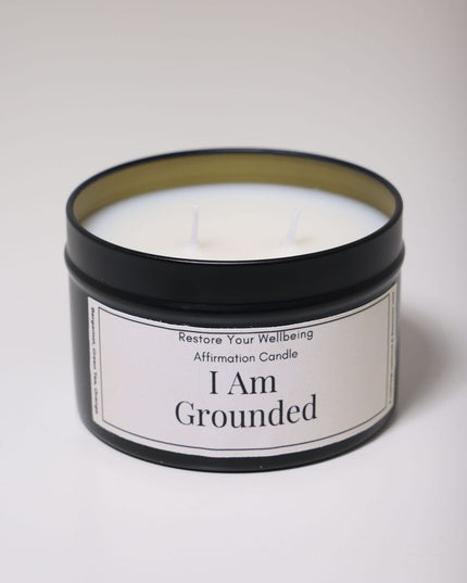 I Am Grounded Affirmation Candle Affirmation Candle by Restore Your Wellbeing