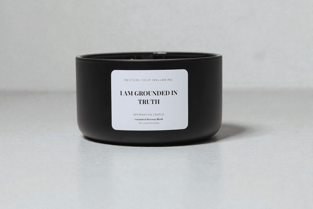 I Am Grounded in Truth – Affirmation Candle Affirmation Candle by Restore Your Wellbeing
