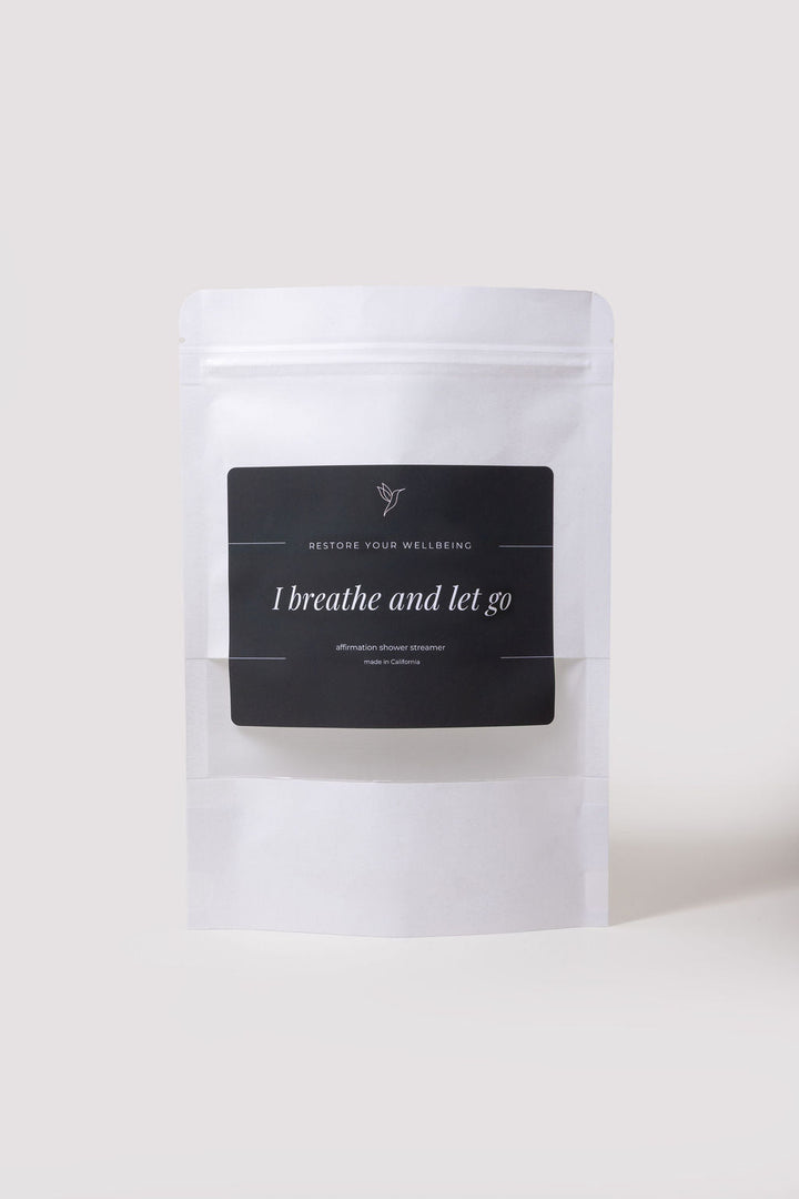 Restore Your Wellbeing I Breathe and Let Go lemongrass and tangelo shower-steamer three-pack