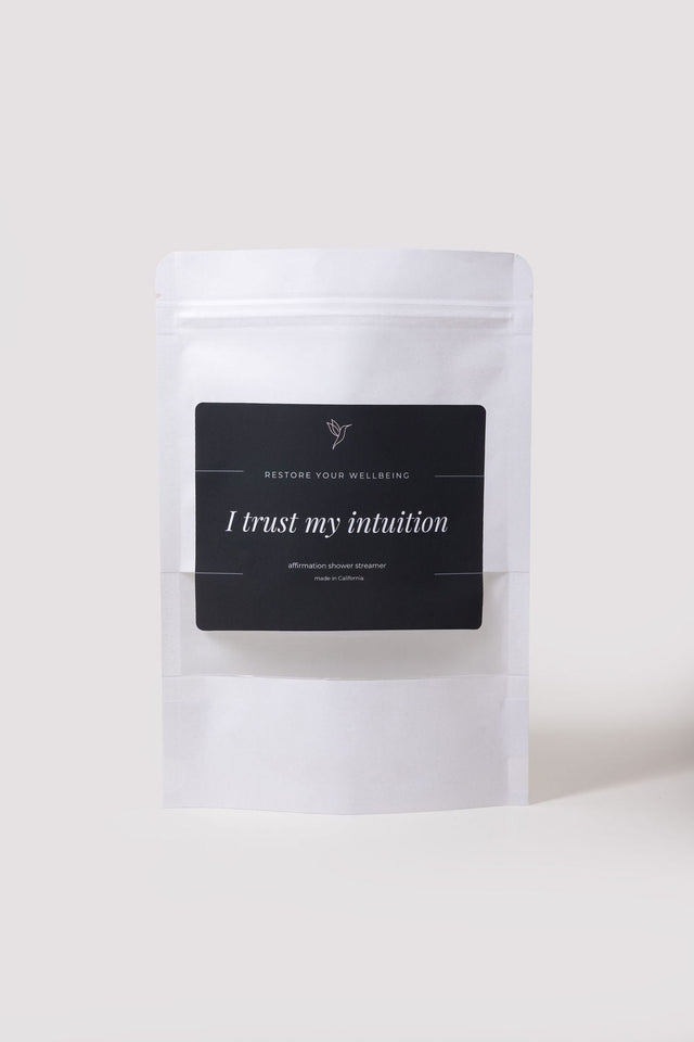 Restore Your Wellbeing I Trust My Intuition lavender and cedarwood shower-steamer three-pack