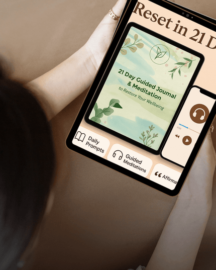 Restore Your Wellbeing: 21 - Day Guided Journal & Meditation Bundle Digital Journal by Restore Your Wellbeing
