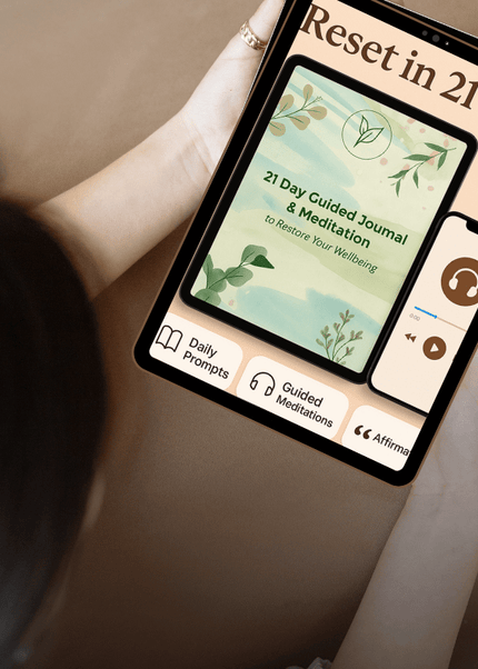 Restore Your Wellbeing: 21 - Day Guided Journal & Meditation Bundle Digital Journal by Restore Your Wellbeing