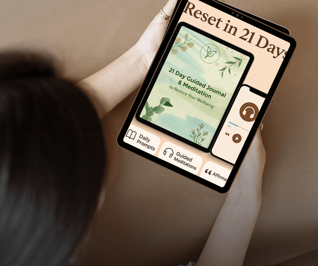 Restore Your Wellbeing: 21 - Day Guided Journal & Meditation Bundle Digital Journal by Restore Your Wellbeing