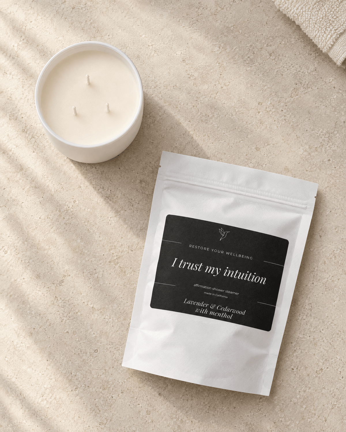 The Self Love Duo — Affirmation Candle & Shower Steamer Gift Set Gift Set by Restore Your Wellbeing